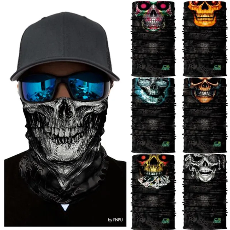 Kominiarka motocyklowa maska z czaszką maska narciarska szalik Foulard narciarstwo polowanie wędkarstwo osłona twarzy pałąk ocieplacz na szyję kominiarka