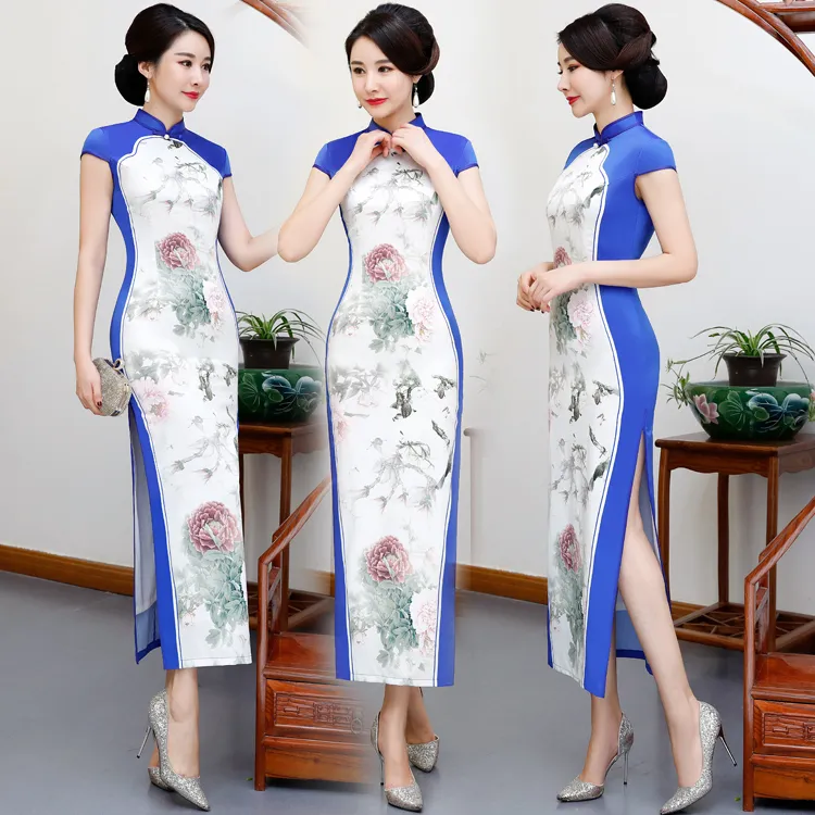 中国の伝統的な女性の結婚式のQipao服オリエンタルイブニングガウンエレガントなローブレトロなvestidosセクシーなスリムパーティーチャイナドレス