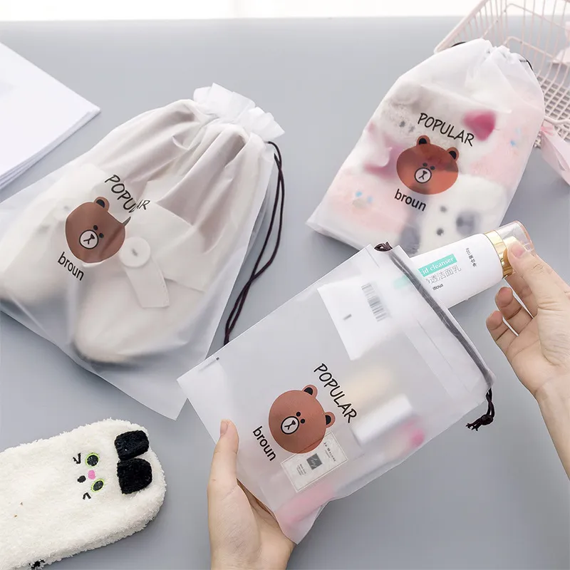 Portable MultiFuncation Women Make Up bag Bath Organizer Storage Kit Transparent Cosmetic Bag waterproof Travel cloth