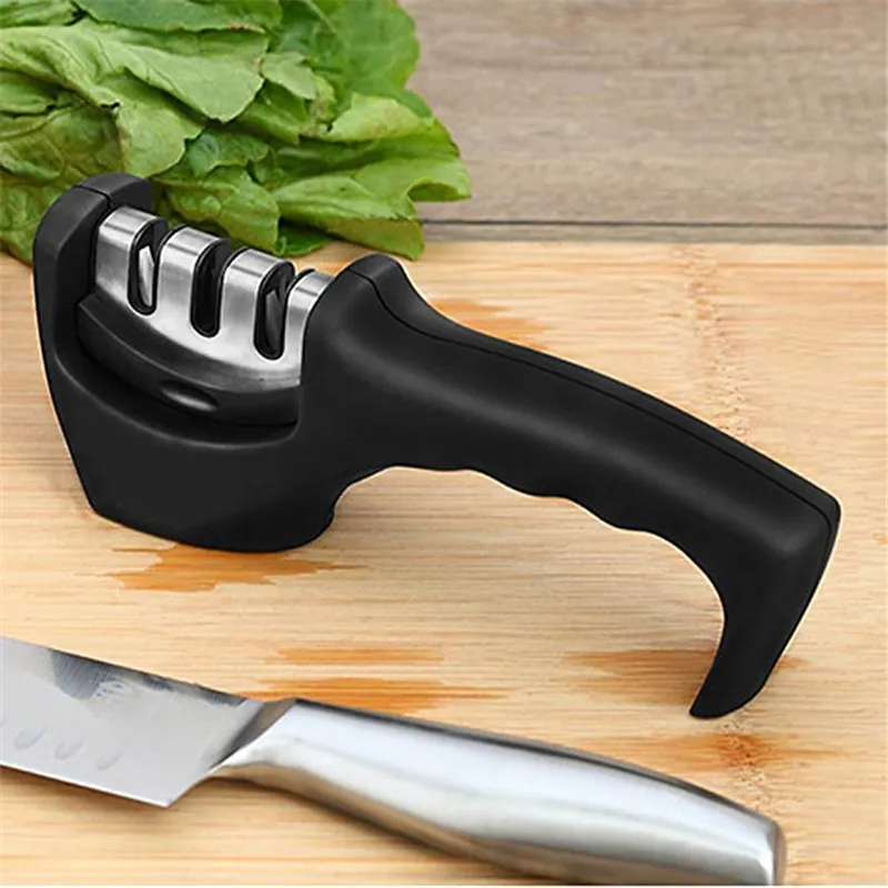 Knife Sharpener 3 Stage Knife Sharpening Tool For Dull Steel