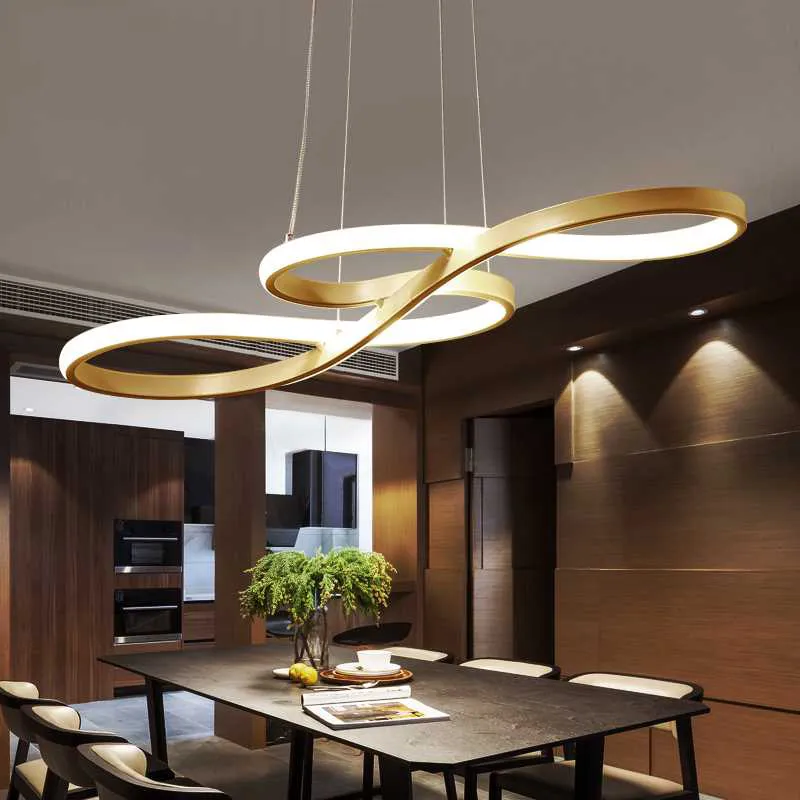 Lampe LED moderne et concise en forme d'art et de Design, luminaire décoratif d'intérieur, idéal pour un salon, un magasin de vêtements, un bar ou une salle à manger