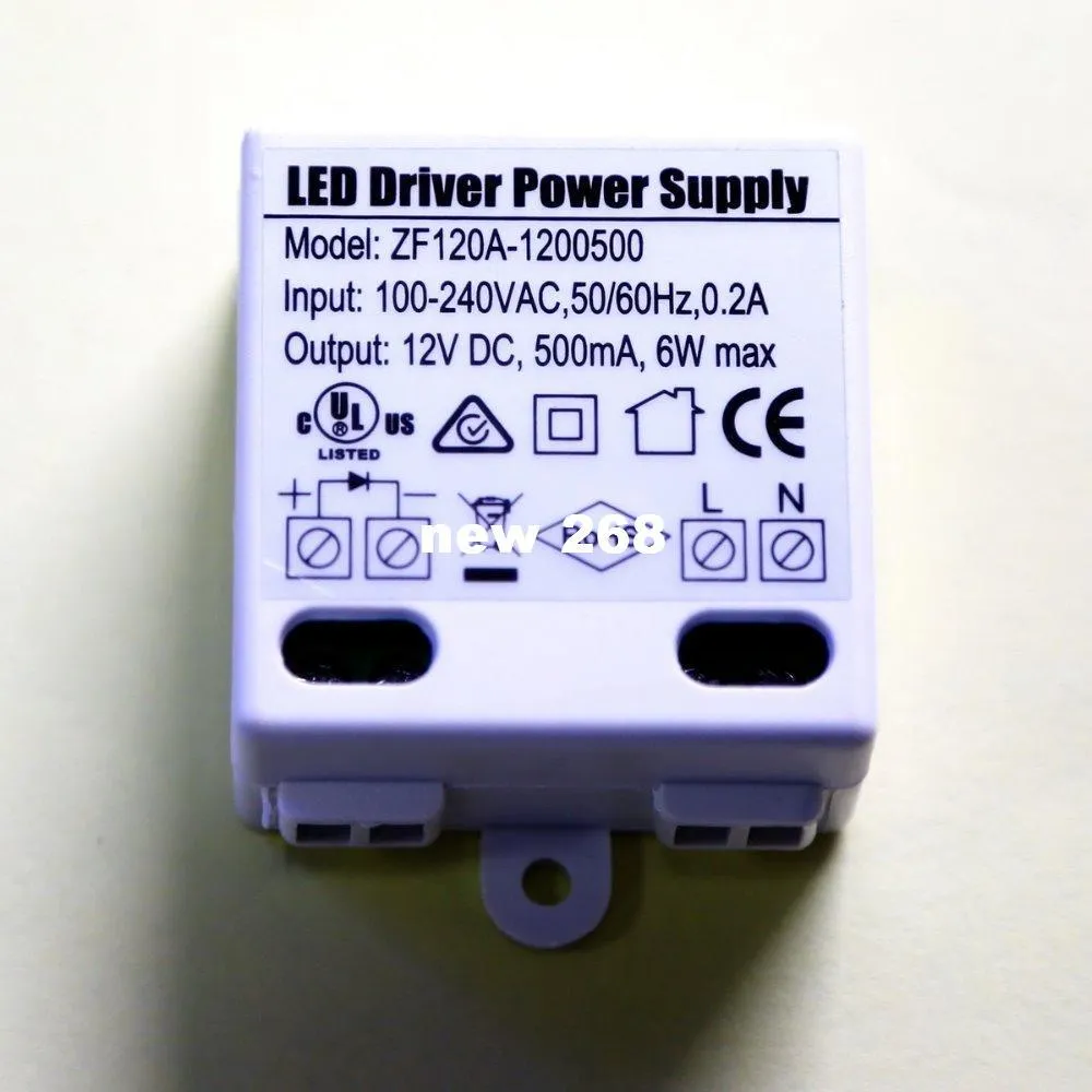 Freeshipping 440PCS/LOT DC12V 500mA 6W Mini Ultra-thin Compact size LED Driver power supply AC/DC Adapter
