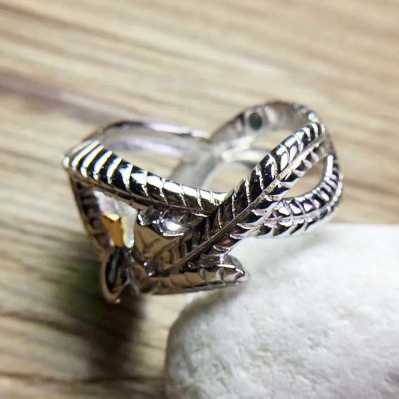 Anello in Argento con Pietra Giada Verde | Classy Men Collection