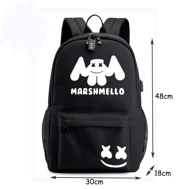 BOZMD DJ Marshmello Backpack For School Boys Girls Student School