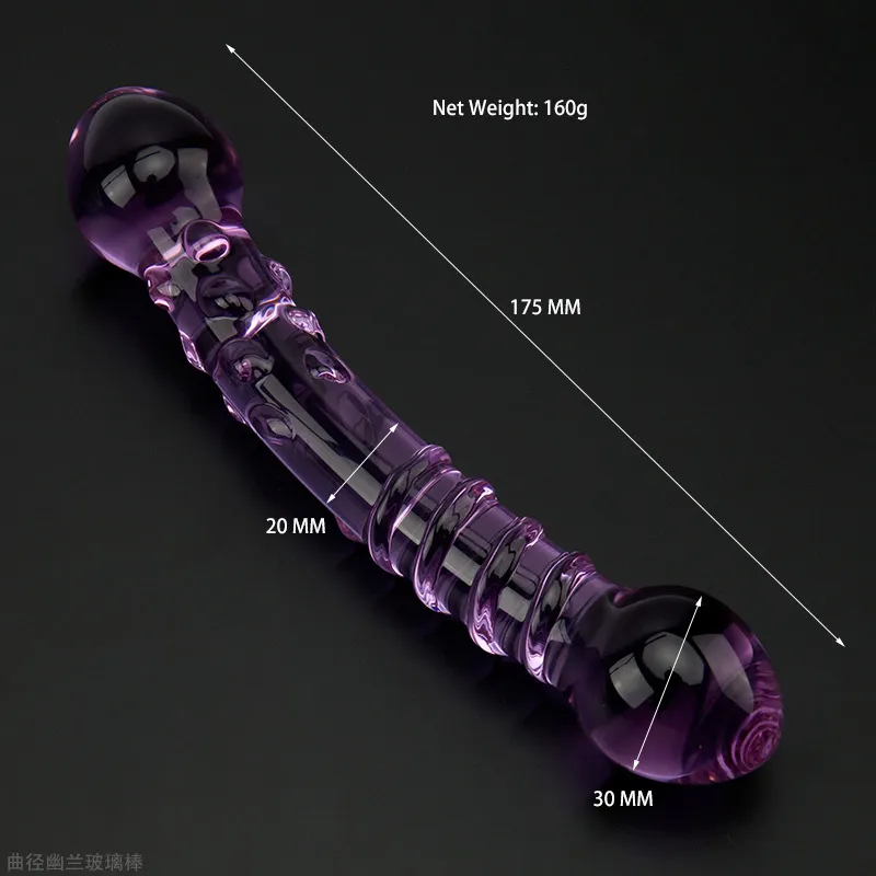 New Double Ended Crystal Purple Pyrex Glass Dildo,... From Zhengrui09,  $7.15 | DHgate.Com