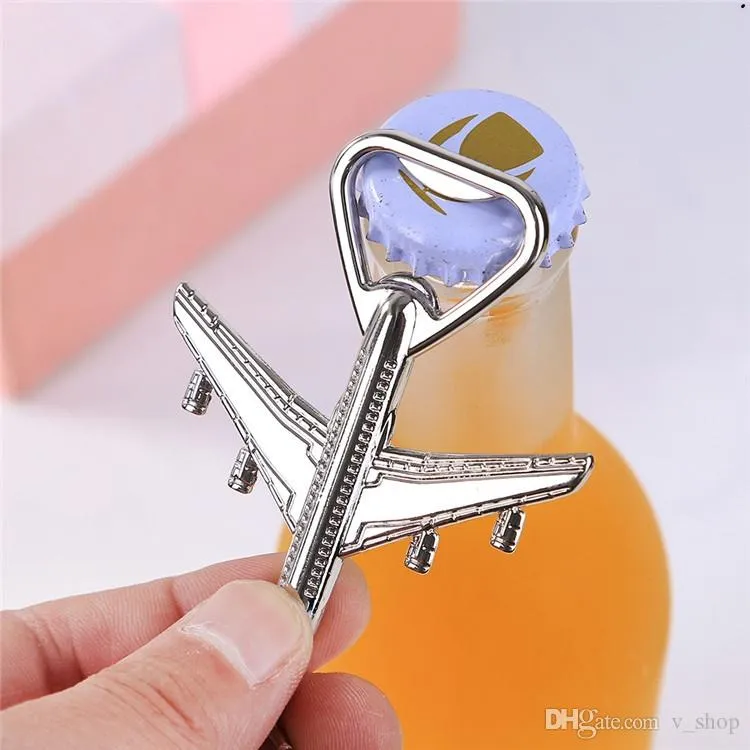 Hitta liknande retro flygplan ölflaskaöppnare flygplan Keychain Alloy Plane Shape Opener Keyring Bröllop Presentparty Favoriter Köksredskap