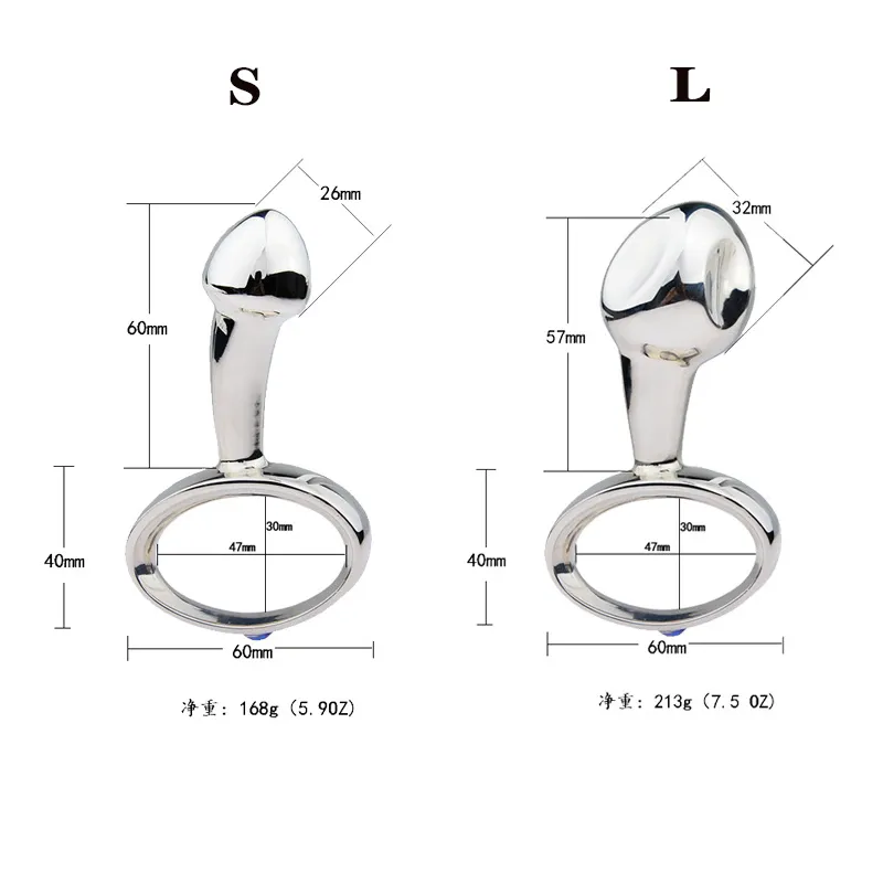 Stainless Steel Urethral Dilator Pull Ring Anal Plug:... From Dgw168,  $19.58