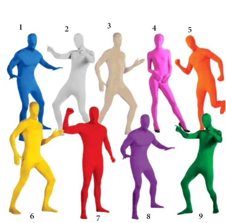 Halloween Cosplay Ninja Invisible Multicolor Jumpsuit One Piece Cloak ...