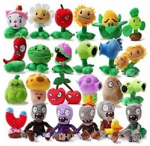 Plants vs Zombies Plush Toys 13-20cm Plants vs Zombies PVZ Plantas macio Plush Stuffed Toys Boneca figura do jogo Toy para b980k Crianças