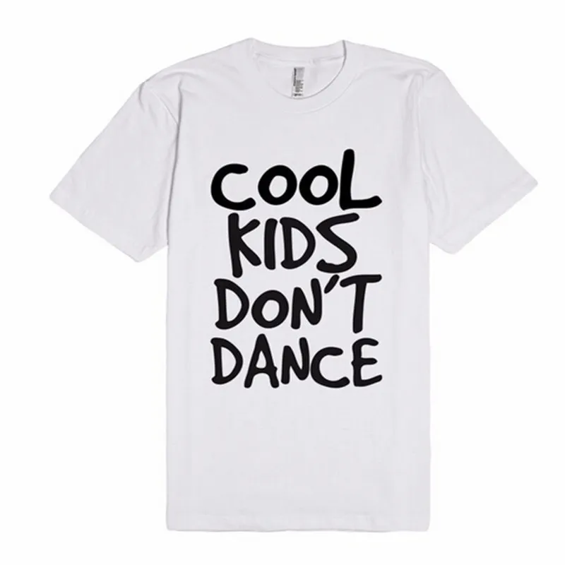 Женская мужская футболка COOL KIDS DANCE'T DANCE Письмо с принтом Смешные футболки с коротким рукавом Tumblr Топы Футболка