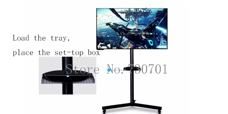 14-42 inch LCD LED Plasma TV Mount Floor Display Stand Carts With DVD Holder And Camera Holder Pneumatic Parts,Support Max 30KG