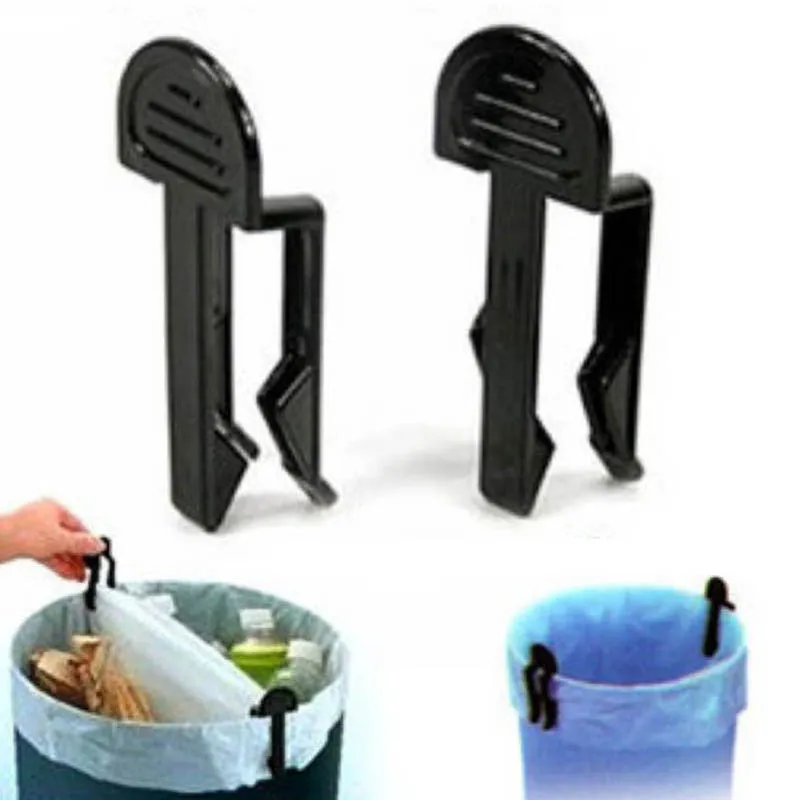 Trash Can Clamp Plastic Fixed Waste Bin Bag Holder Garbage Bag Clips