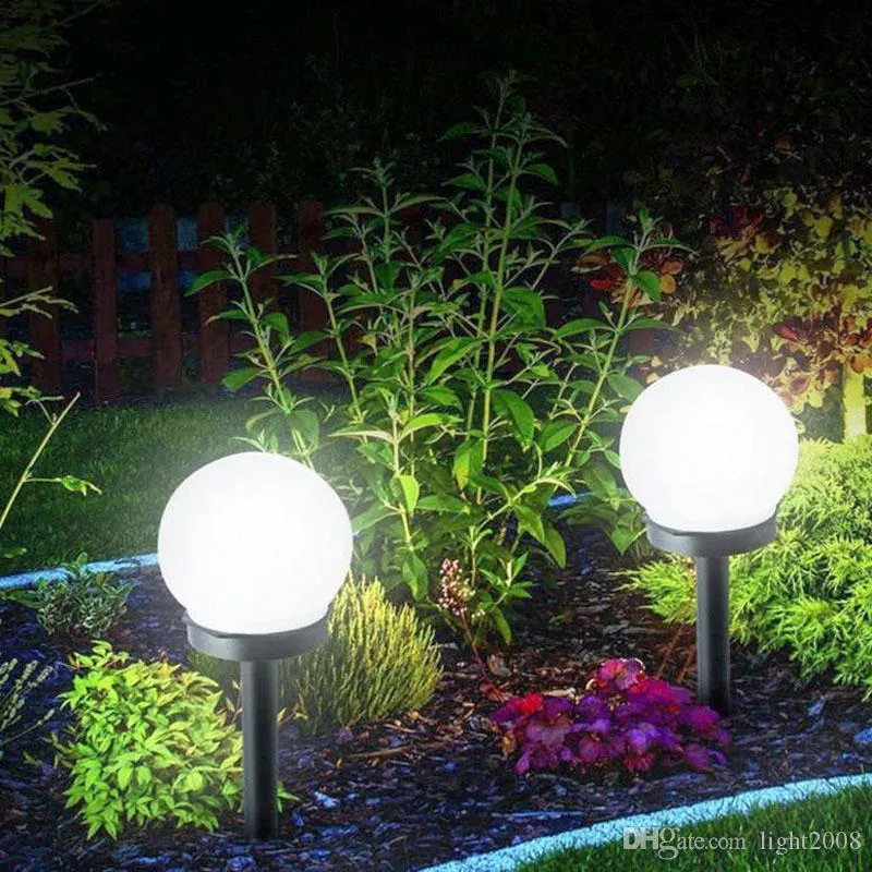 Ny LED Solenergi Powered Bulb Lampa 33cm Vattentät Utomhus Garden Street Solar Panel Ball Lights Lawn Yard Landskap Dekorativ