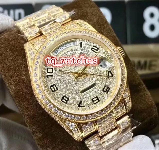 2019 neue Herren-Armbanduhr, digitales Gesicht, Diamant-Uhr, Diamant-Gehäuse, Diamant-Armbanduhr, automatische mechanische Hip-Hop-Uhr, Watc264k