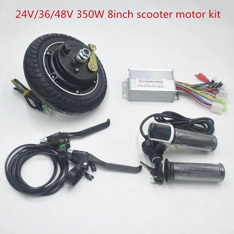 36V 48V 350W Electric Bike Hub Motor Engine 8inch Wheel Motor för elektrisk cykelskoter Ebike