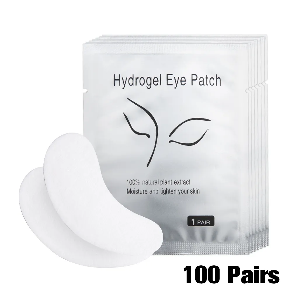 Patch per gel per gli occhi 100 paia / confezione Patch per la cura degli occhi idratanti Patch di carta sotto i cuscinetti per gli occhi Lash Under per il trucco