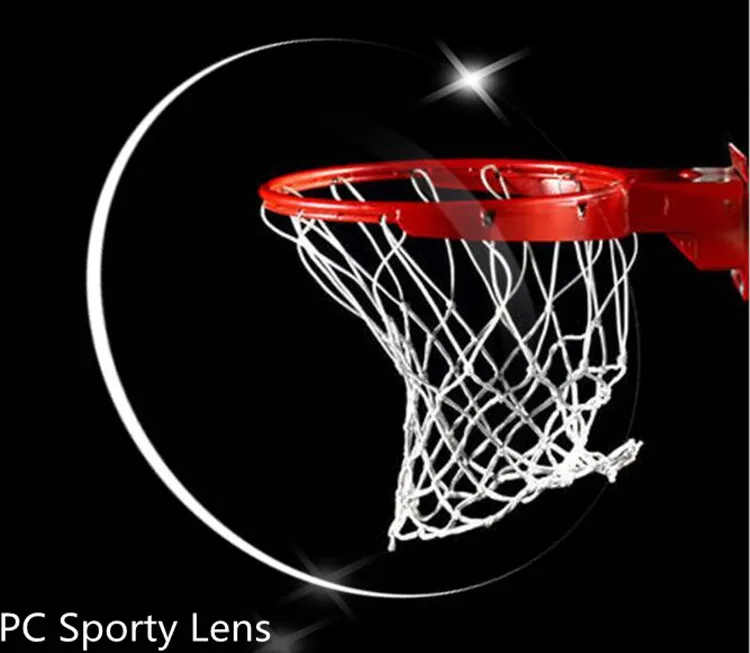 PC-Sportowy Optyczny Obiektyw Osłona Receptury Ultra Light Cienka żywica Asfery Myopia Basket Okulary piłkarskie Obiektyw UV400 Anti-Rediotion Bezpłatny montaż