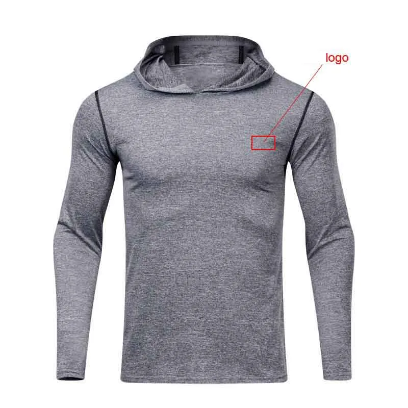 Nieuwe 2019 lente herfst sport skinny pro merk logo panty hoodies outdoor zweet basketbal voetbal training t-shirts Top lopende jogger mannen