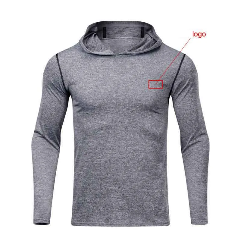 NIEUWE 2019 lente herfst sport skinny pro merklogo panty hoodies outdoor zweet basketbal voetbal training t-shirts top running jogger mannen