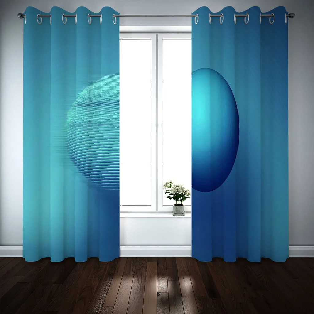 Rideaux Chambre Adulte Bleu, Rideaux Occultant Simple Polyester
