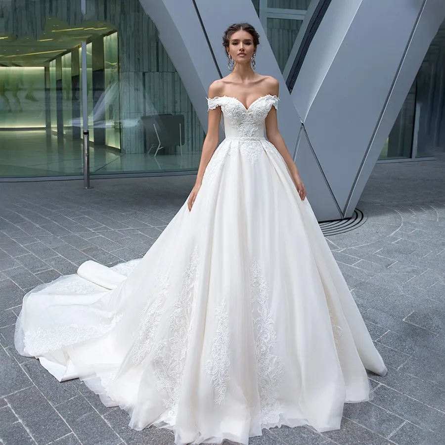 Vestido novia top organza