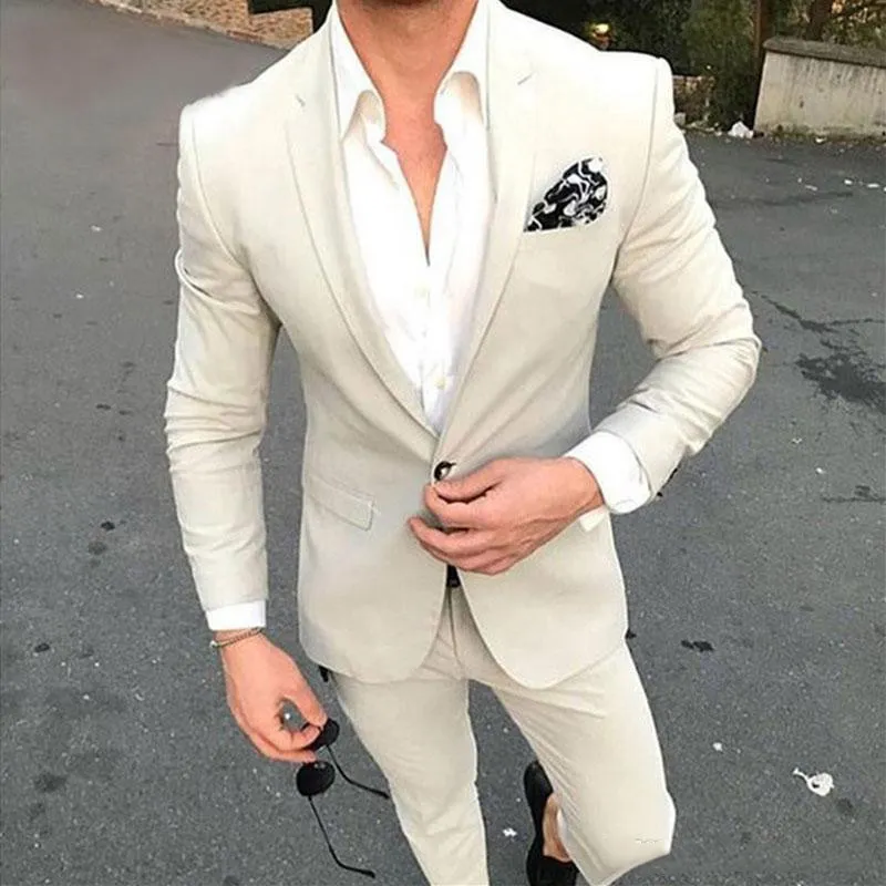 Cheap And Fine One Button Groomsmen Notch Lapel Groom Tuxedos Men Suits Wedding/Prom Best Man Blazer ( Jacket+Pants+Tie) M40