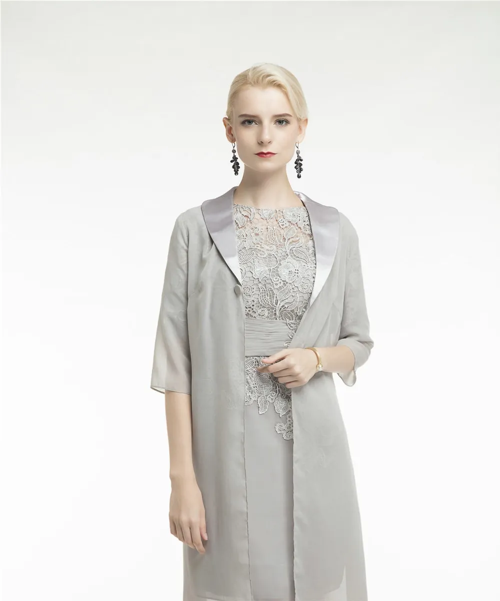 Silver chiffon jacket top