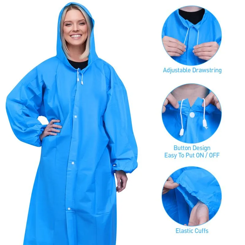  Chubasquero impermeable para mujer, poncho de lluvia con  capucha para senderismo, escalada y excursiones (color A-10) : Ropa,  Zapatos y Joyería