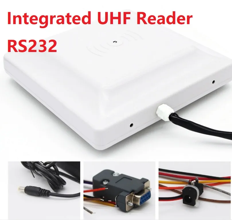 Xiruoer UHF RFID Reader Long Range RFID UHF, Antena 7dBi RS232 USB UE / US Freqüência Leia 6m Integrative UHF Reader para estacionamento Sistema de estacionamento!