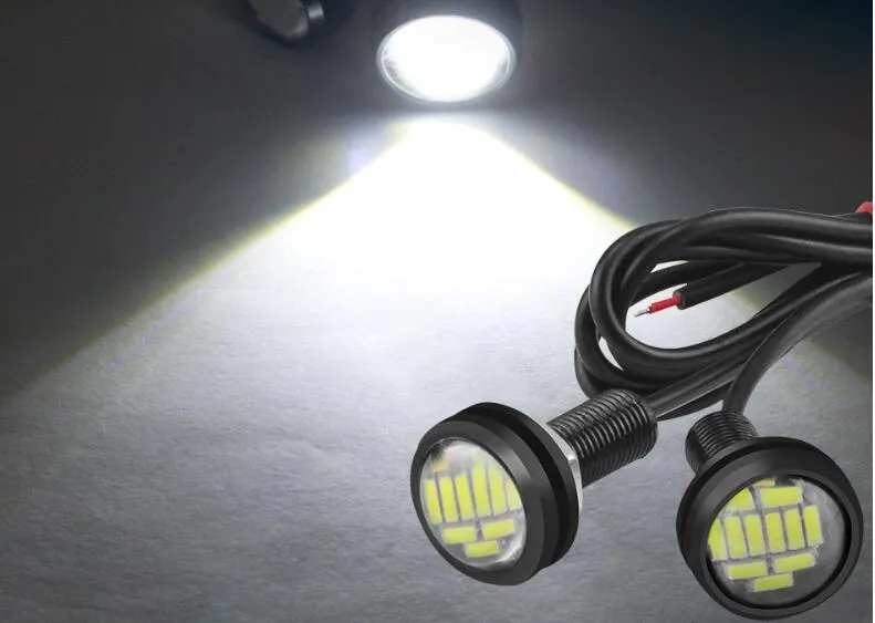 10 sztuk LED dzienne światła do jazdy 23mm 4014Smd 12 V Eagle Eye LED Parking Driving Tail Light Backup DRL Oświetlenie samochodu Agle Lampa biały kolor