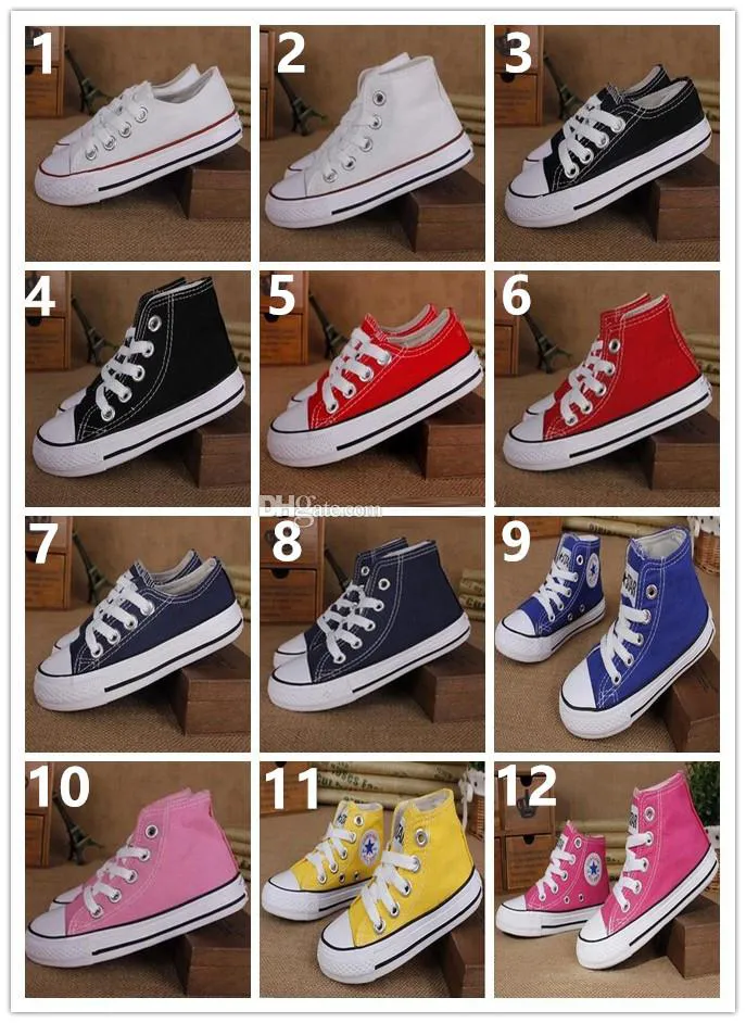 2024 Big Kids Star Canvas Flats Zapatos de niños bajos zapatos de niños bajos Niños y niñas Sports Chuck Classic Child Climing Kids Casual Sneakers Trainers para niños pequeños