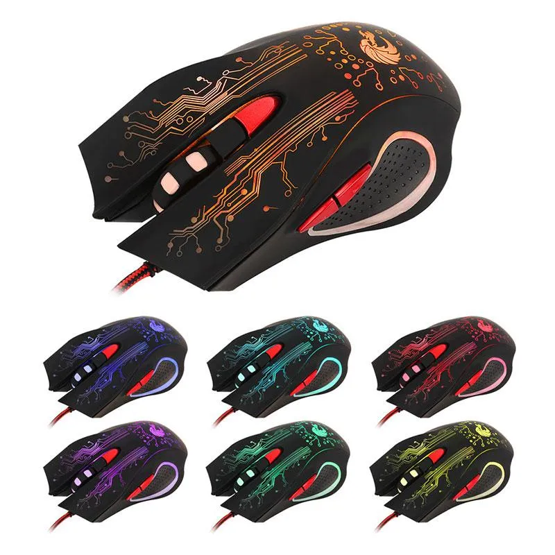 High Quality 5500DPI LED Backlight Optical 6D USB Wired Gaming Mouse Ergonomic Pro Gamer Computer Games Mice For PC Laptop