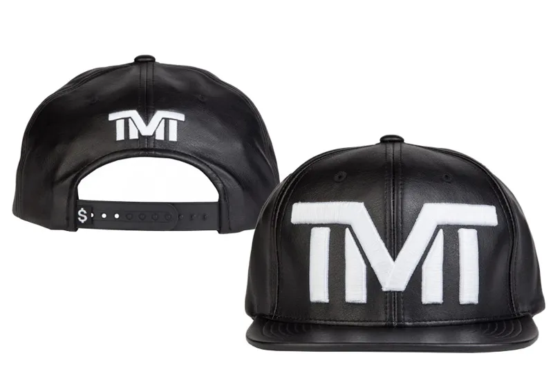 Forma-Hot Moda TMT Snapback Hat o dinheiro Chapéus Verão Visor Leather Cap St Skate GorraAdjustable Caps