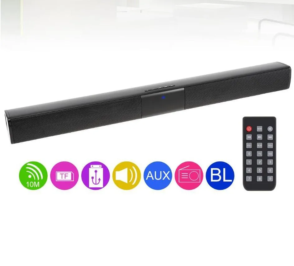 BS-28B Home Theater Surround multi-fonction Bluetooth Soundbar avec haut-parleur 4 Gamme complète Cors / 3,5 mm AUX / Interface RCA pour la télévision