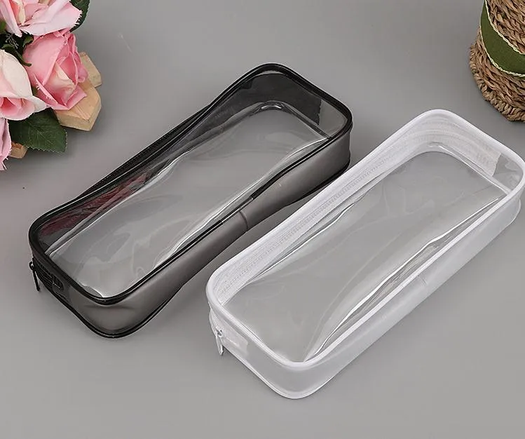 1pc Multifunctional Double Layer Transparent Plastic Pencil Case, Large  Capacity, Great For Students And Creative Minds