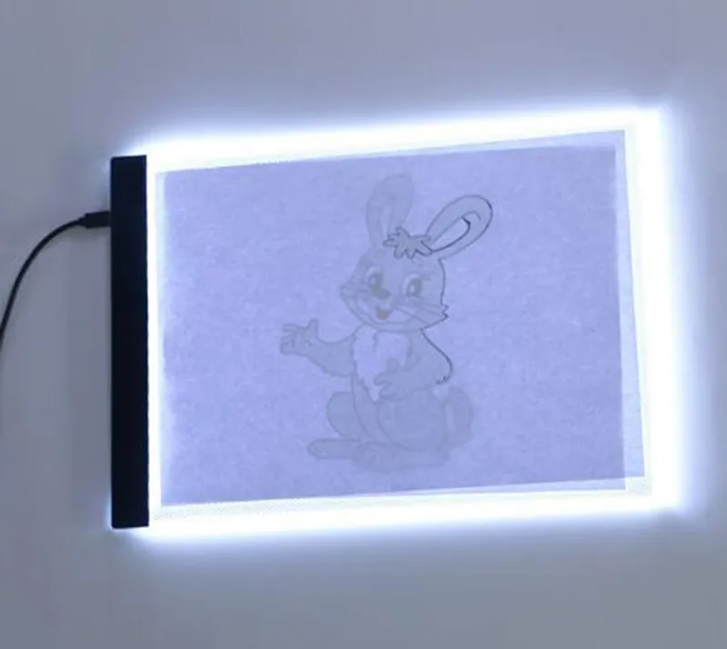 A4 LED Light Box Tracer Digital Tablet Grafisk Tablet Skrivning Målning Ritning Ultra-Tunn Tracing Copy Pad Board Artcraft