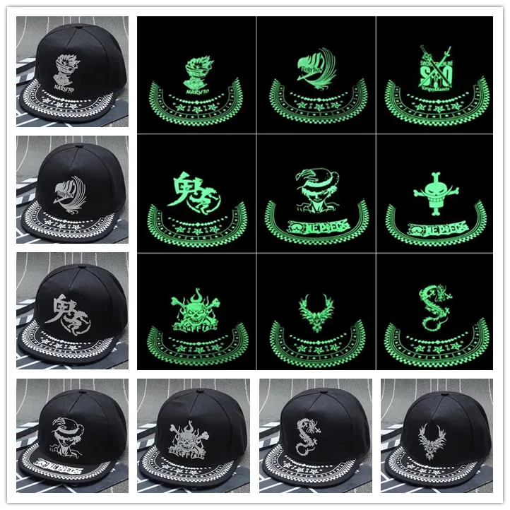 Hip Hop Luminous Cap flat-top Caps Fluorescent Baseball Cap Sun Protection Hats Snapback Caps For Men Women Gifts