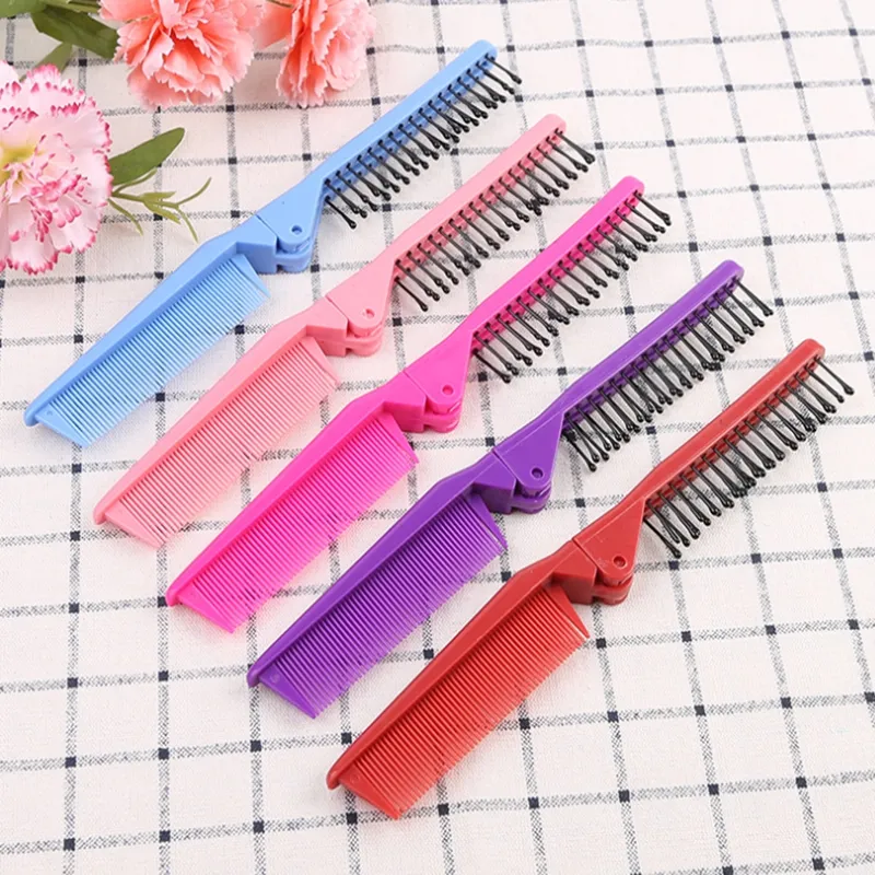 Lot De 4 Peignes Pliables En Plastique - Dents Fines - Pratiques Et Portables - Marque FIBOUND