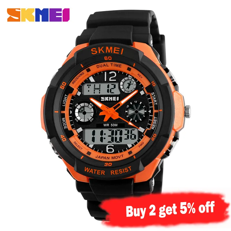 Skmei Luxury Brand Brand Sports Watches Shock Resistant Men Gene Watch