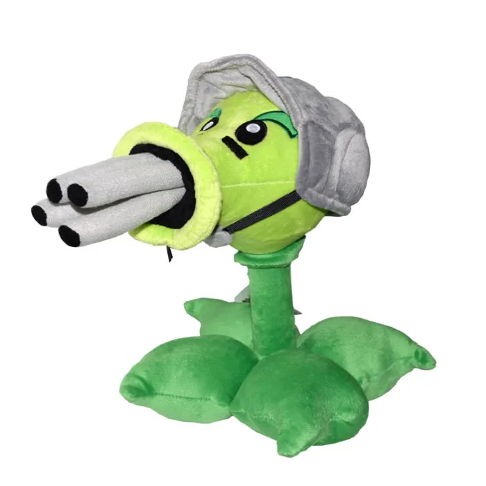 Plants Vs Zombies Plush Gatling Peashooter Doll 28cm/11Inch Tall