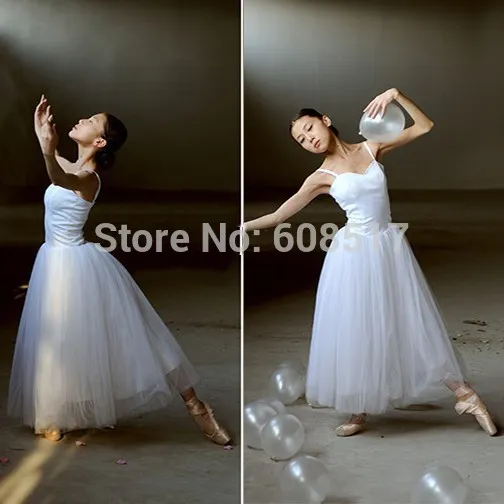 Elegant Adult Ballet Dress Professional Long Lyrical Leotard Classic Ballerina Tutu for Women