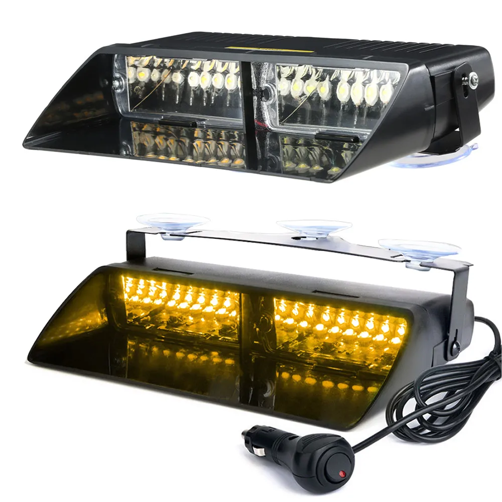 16 LED's 18 Knipperende modi 12 V Auto Truck Emergency Flasher Dash Strobe Waarschuwing Licht Dag Running Flash LED Politie Lichten