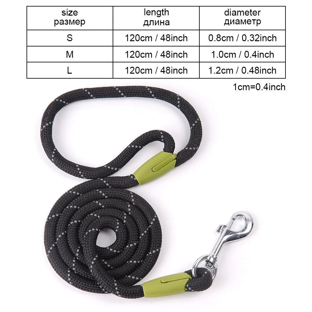 Dog Leashes For Small Large Dogs Leash Pet Products Reflective Dog-Leash Rope Dogs Lead Cat Collar Harness Nylon Running Leashes (11)
