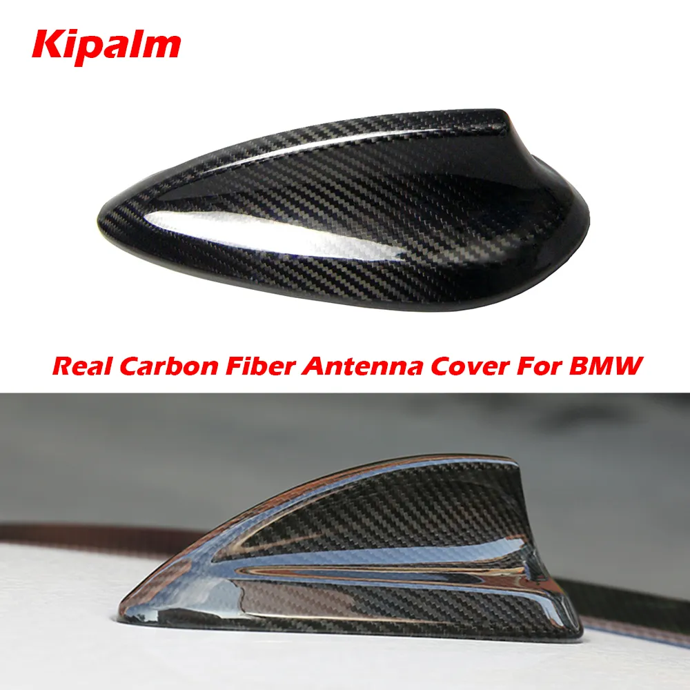 Real Carbon Fiber Shark Fin Antena Okładka dla BMW E90 E92 M3 F20 F30 F10 F34 G30 M5 F15 F16 F21 F45 F56 F01 F80 F25 FEL Antena