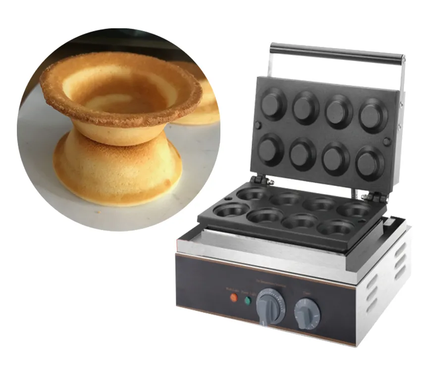 Frete grátis elétrica 8 peças redondas pastelaria ovo tart maker Tartaletek Tart Tartlet Pie Maker Iron Bake