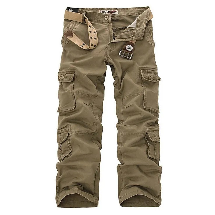 Mens Tactical Cargo Pants Army Green, Khaki, Black Loose Fit