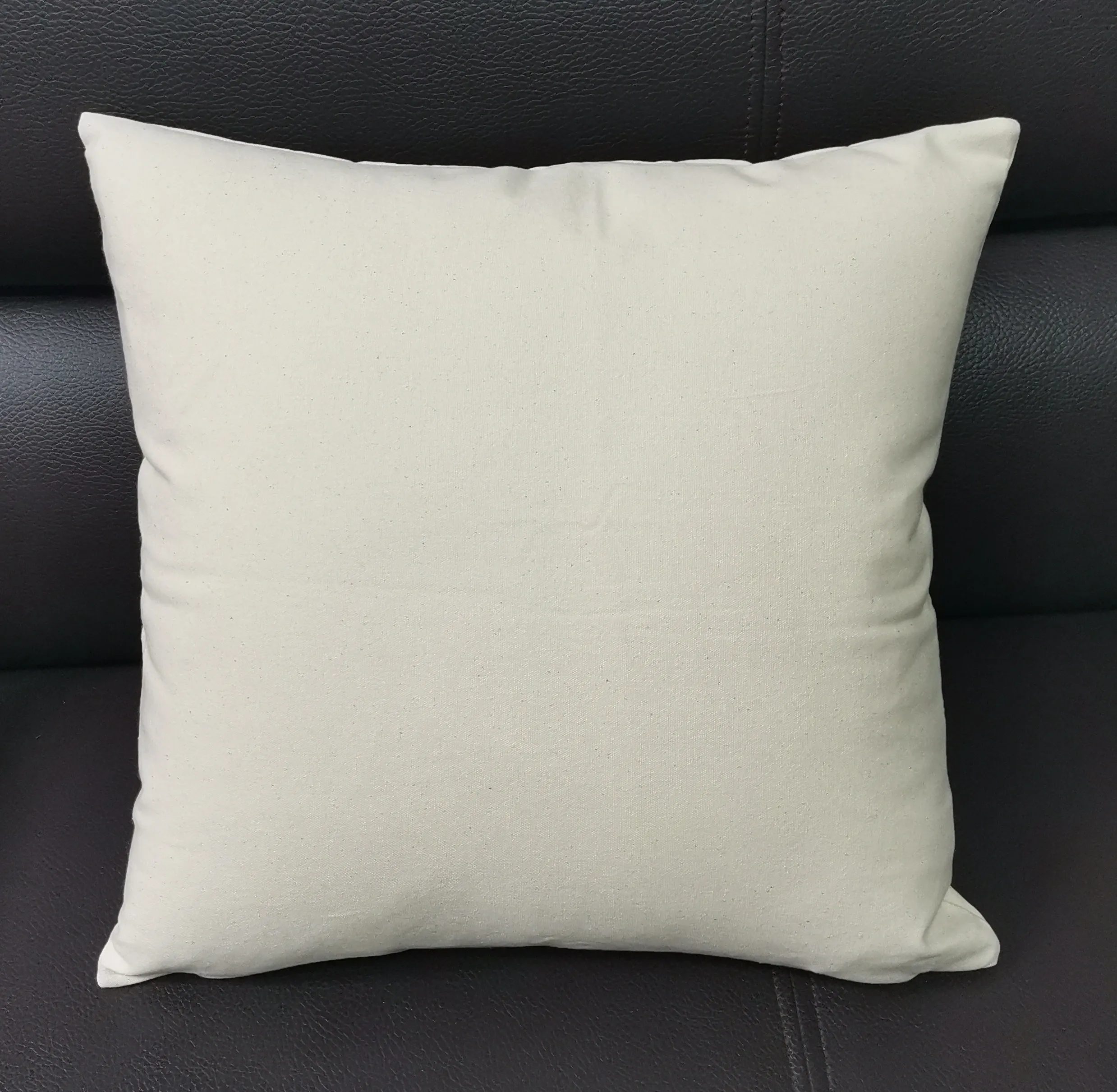 Taie d'oreiller en toile naturelle de 8 oz, 18x18, en coton brut uni, broderie, housse de coussin vierge, housse de coussin pour peinture à la main, 252o