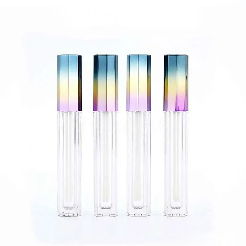 5 ml Gradient Plast Tom LipGloss Tubes Kosmetisk Läppglansbehållare Flytande läppstift Förpackning