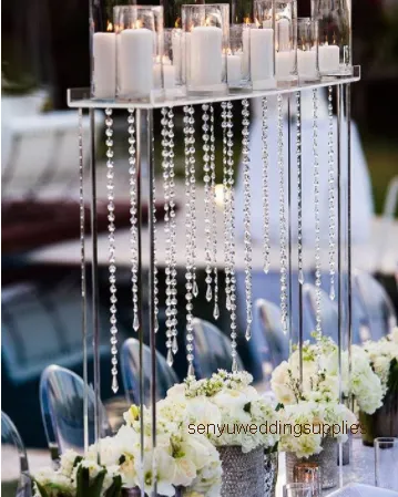 웨딩 장식 senyu0346 도매 촛대 중앙에있는 장식물 결혼식 중앙 장식품 Fower 스탠드
