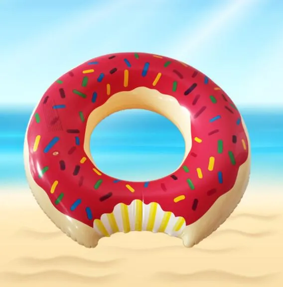 Tubes de flotteurs gonflables pour sports aquatiques d'été, anneau de natation en forme de donuts pour enfants, jouet de piscine d'été pour bébé, jouet d'équitation flottant